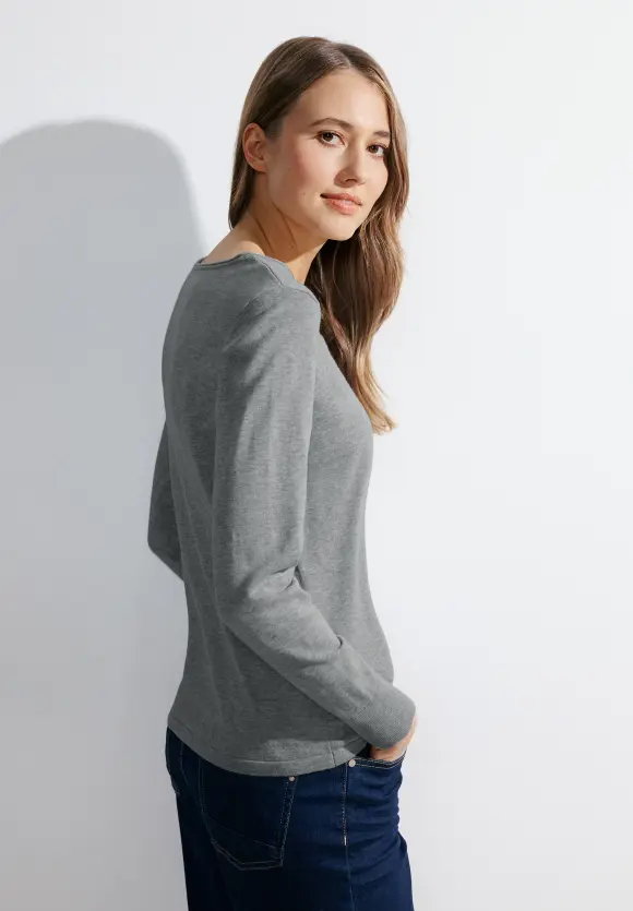 Basic Pullover - mineral grey melange