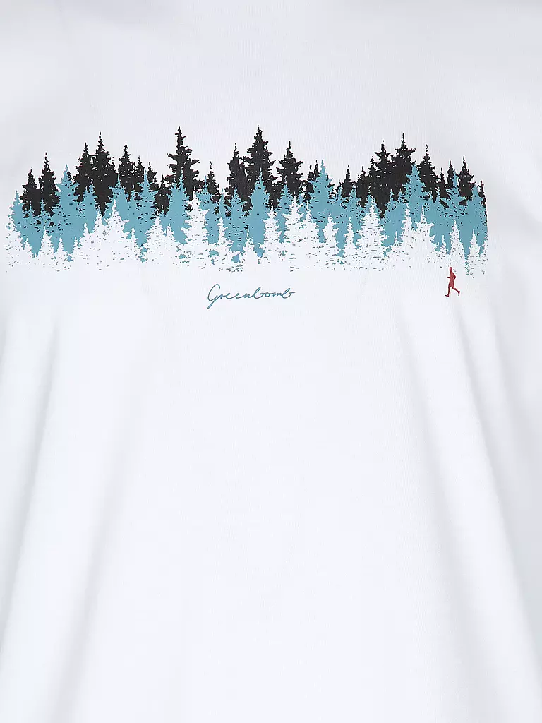 GREENBOMB T-Shirt GUIDE NATURE FOREST RUN weiss