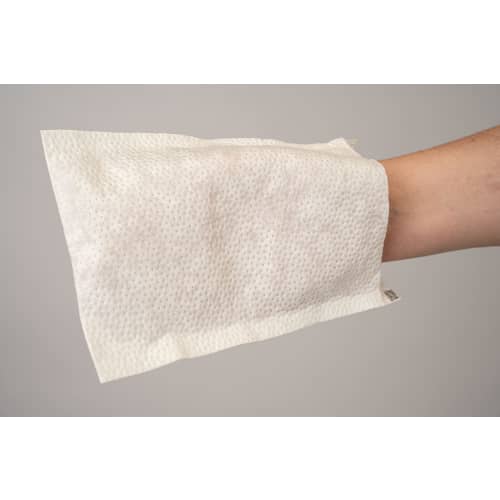Gant de toilette non-tissé blanc 15 x 21 cm Kolmi