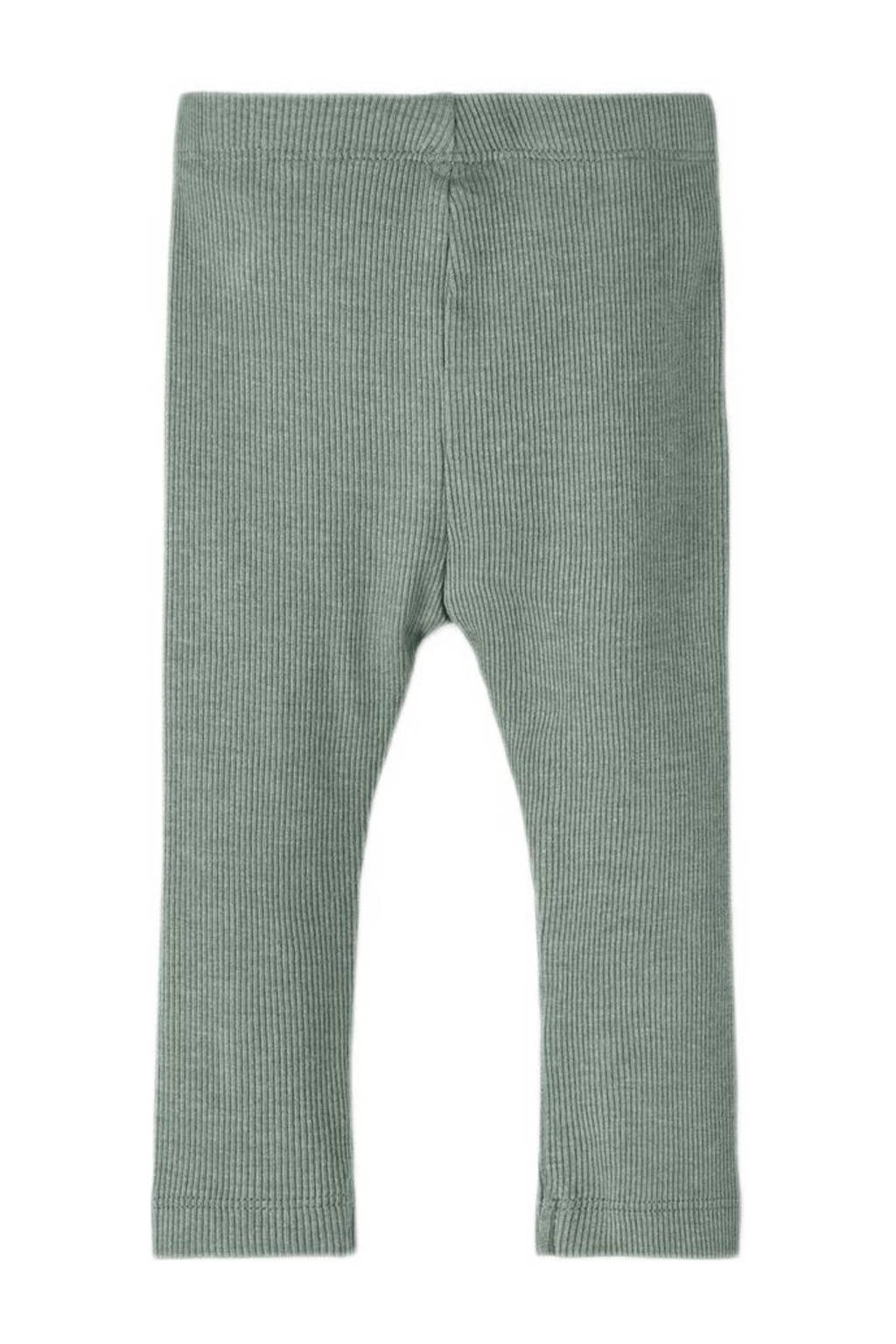 NAME IT baby skinny broek NBNKAB zachtgroen melange