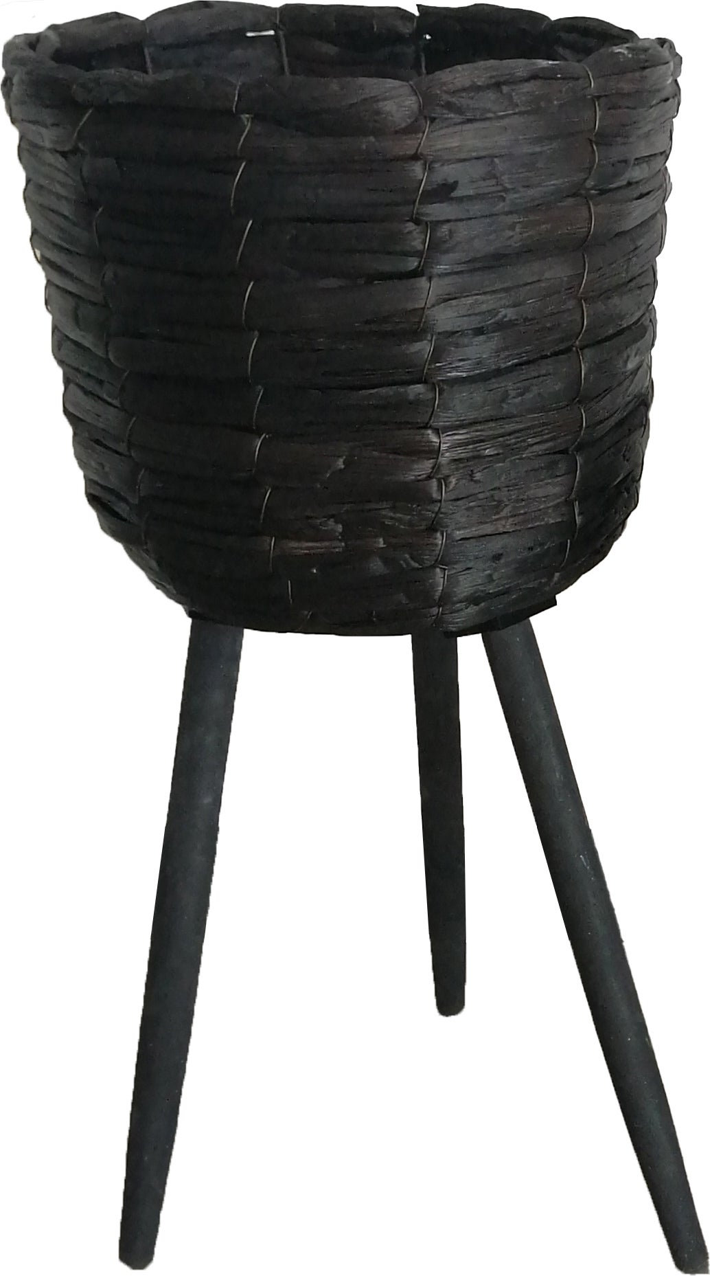 Intratuin plantenmand op poten Wolter zwart D 30 H 59 cm