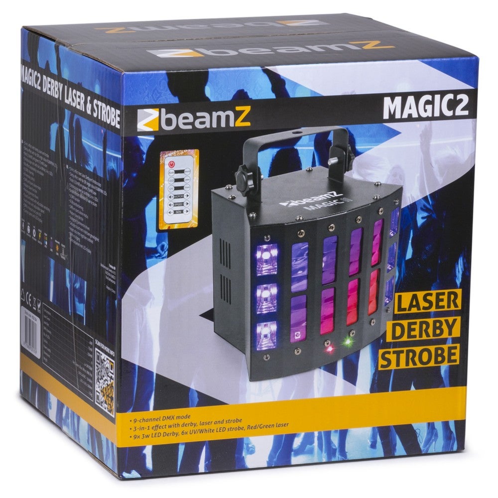 BeamZ Magic2 Derby met laser en stroboscoop