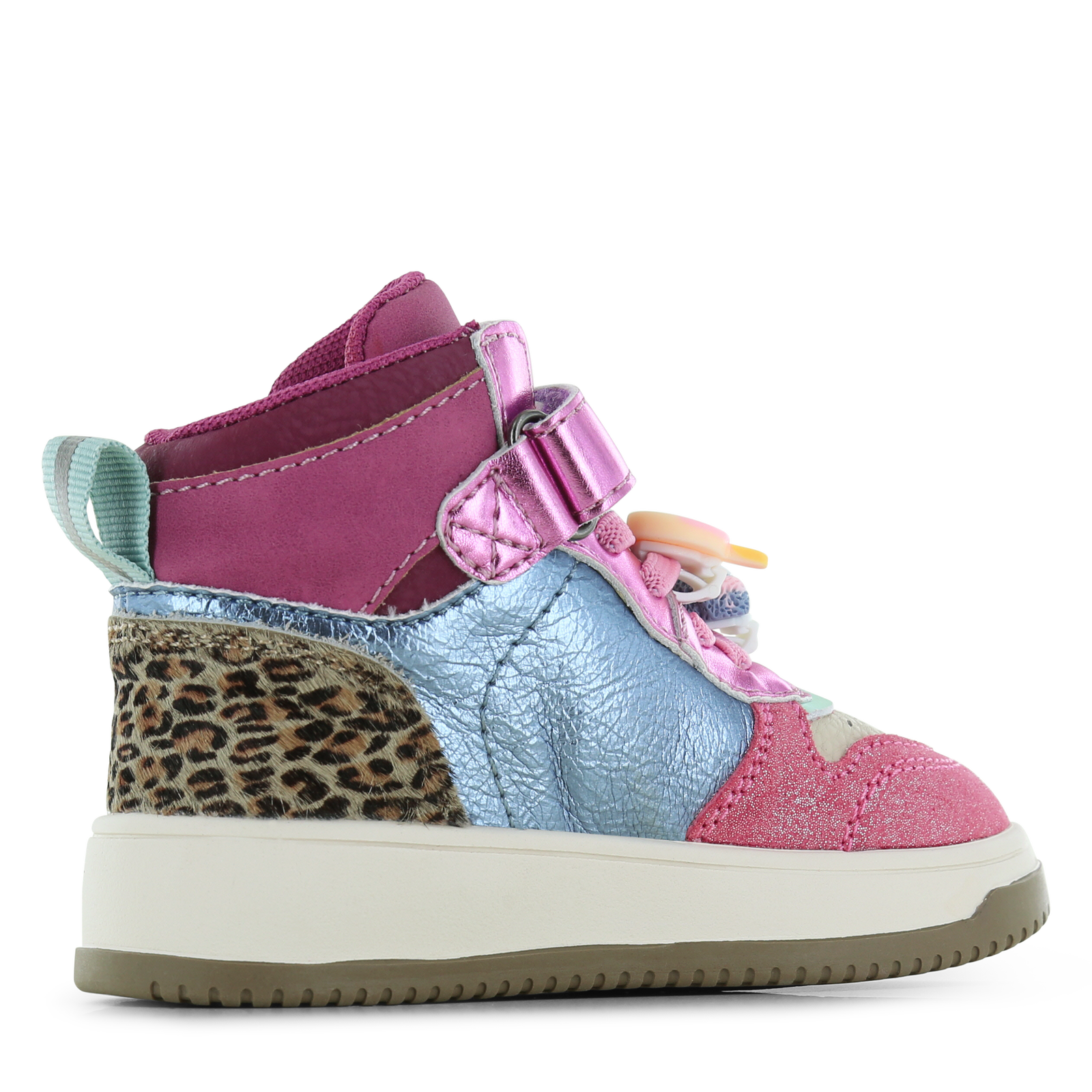 Shoesme metallic roze sneaker Metallic, Microfiber leer, Ponyhair | Meisjes