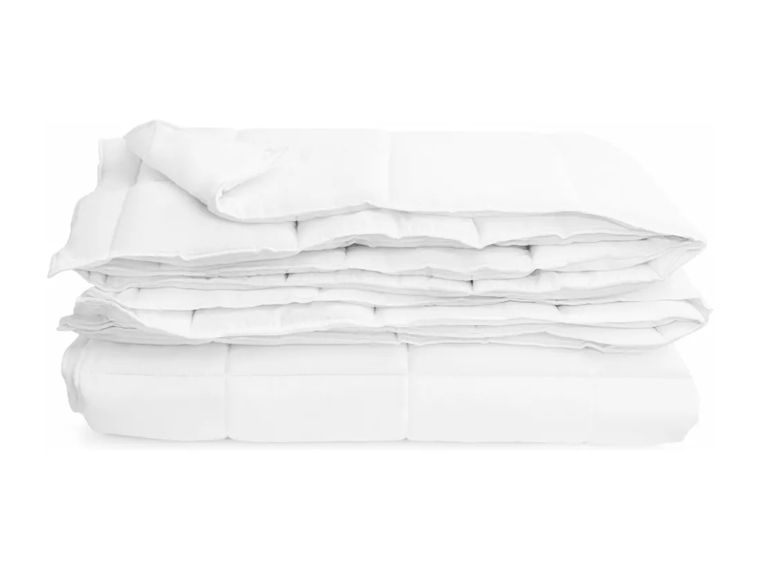 Couette 200x220 cm Toutes Saisons – Confort Optimal en Microfibre, Blanche Matelassée