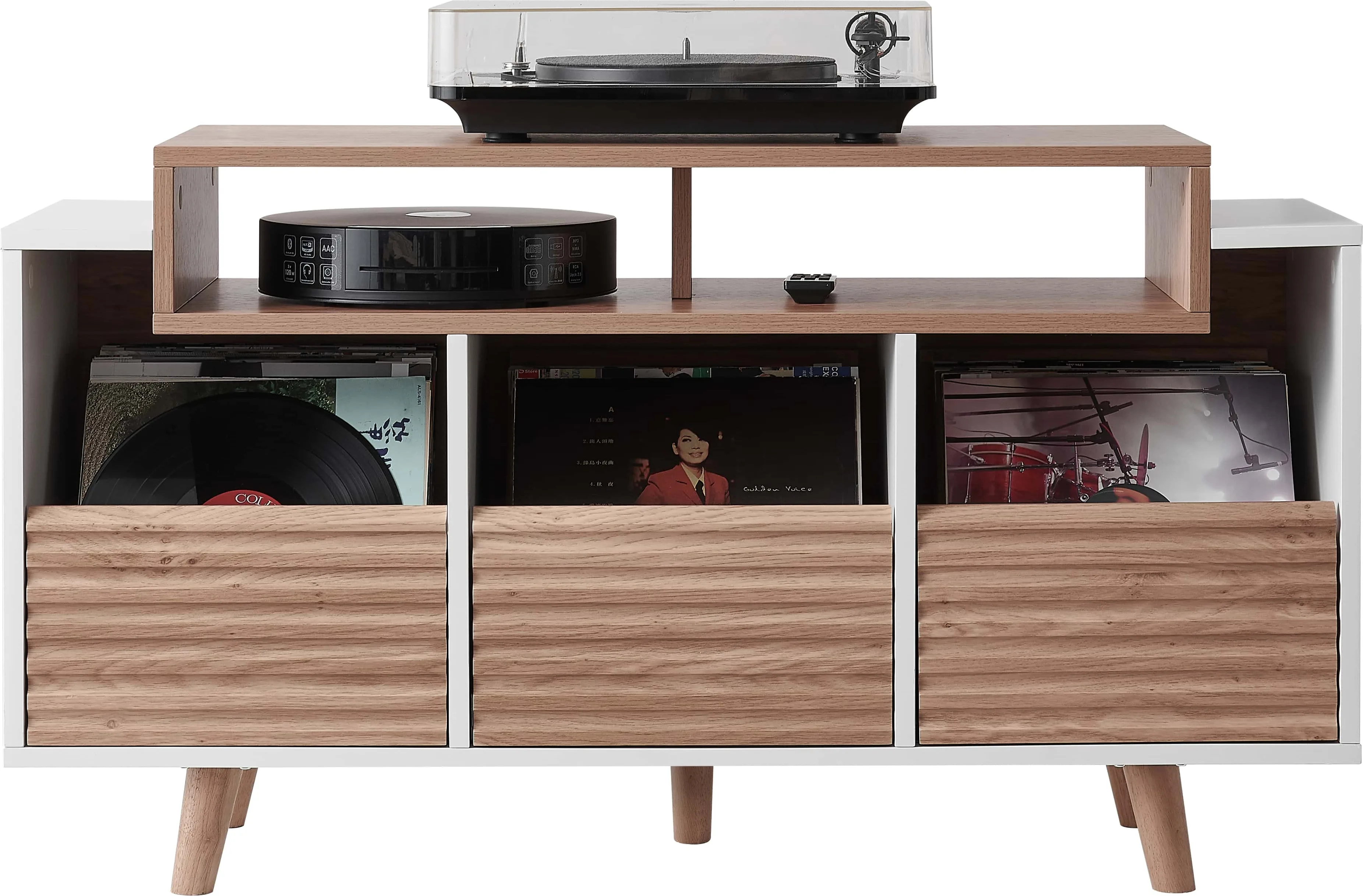 NorStone Oslo 1200 Blanc et Chêne Meubles hi-fi