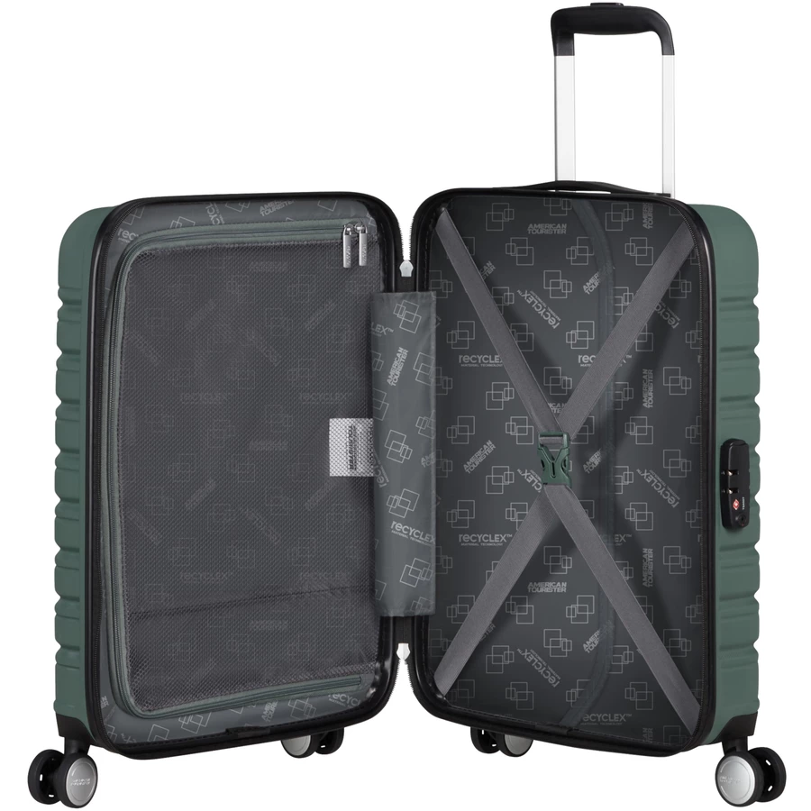 American Tourister Flashline - 4-Rollen Kabinentrolley 55 cm dark forest