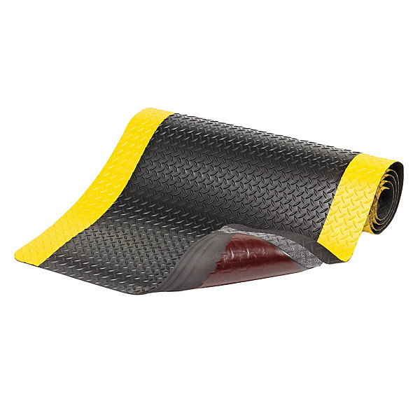Tapis anti-fatigue Cushion Trax noir/jaune 91 x 150 cm