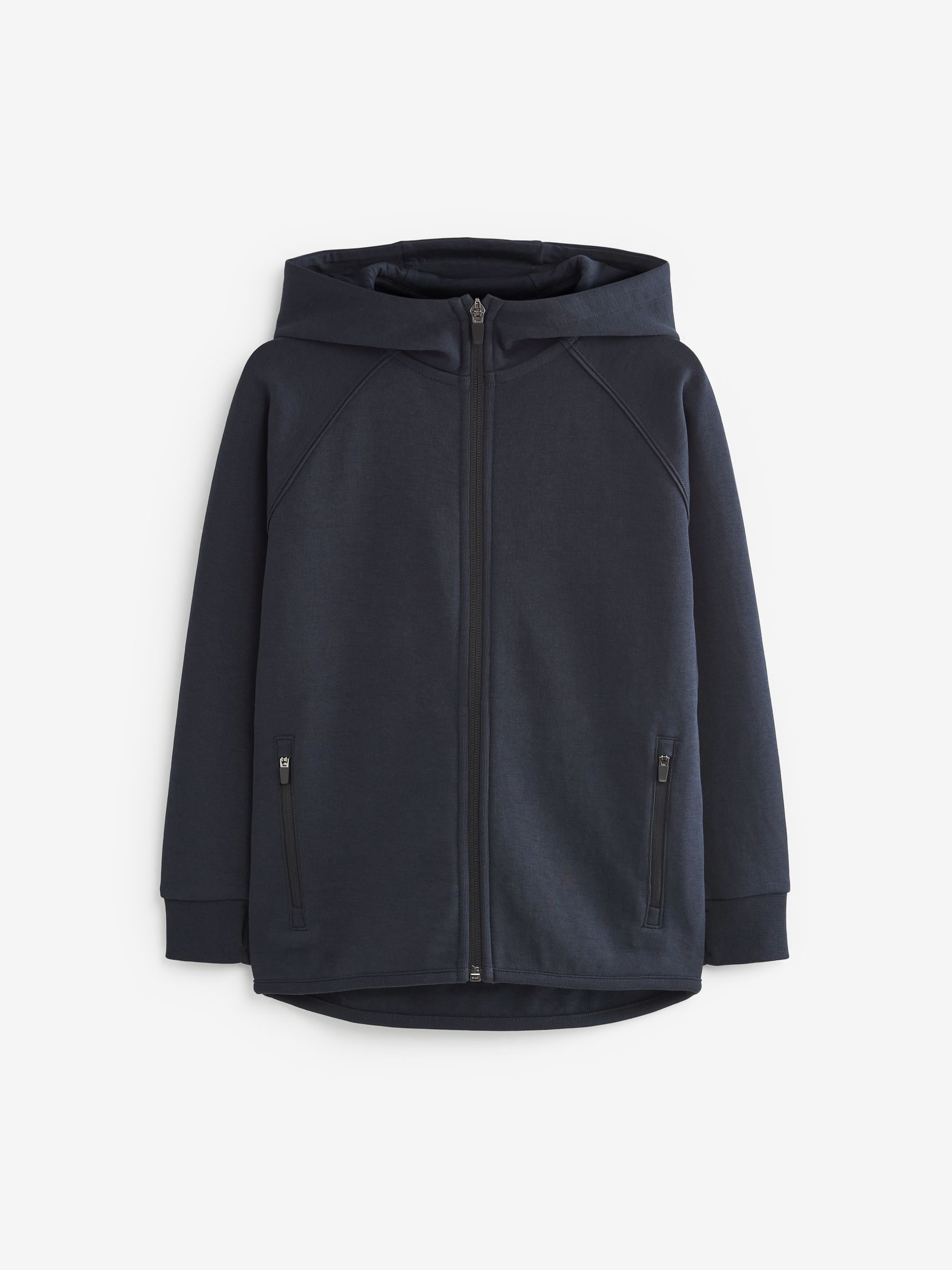 Donkerblauw - Tech Sportswear hoodie met doorlopende rits (3-16 jr)
