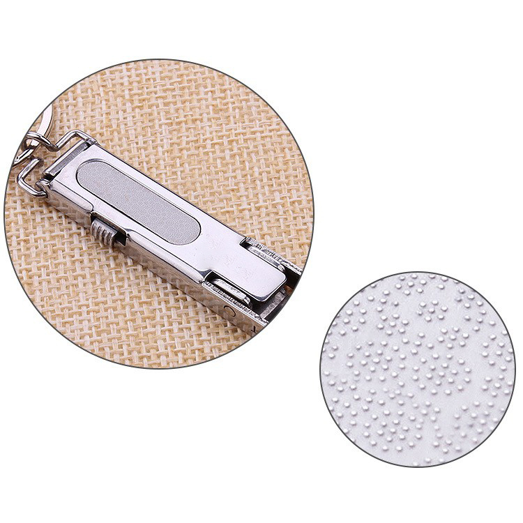 Edelstahl Nagelknipser Schlüsselanhänger Finger-/Fuss Nagelschere (Maniküre/Pediküre) - Silber