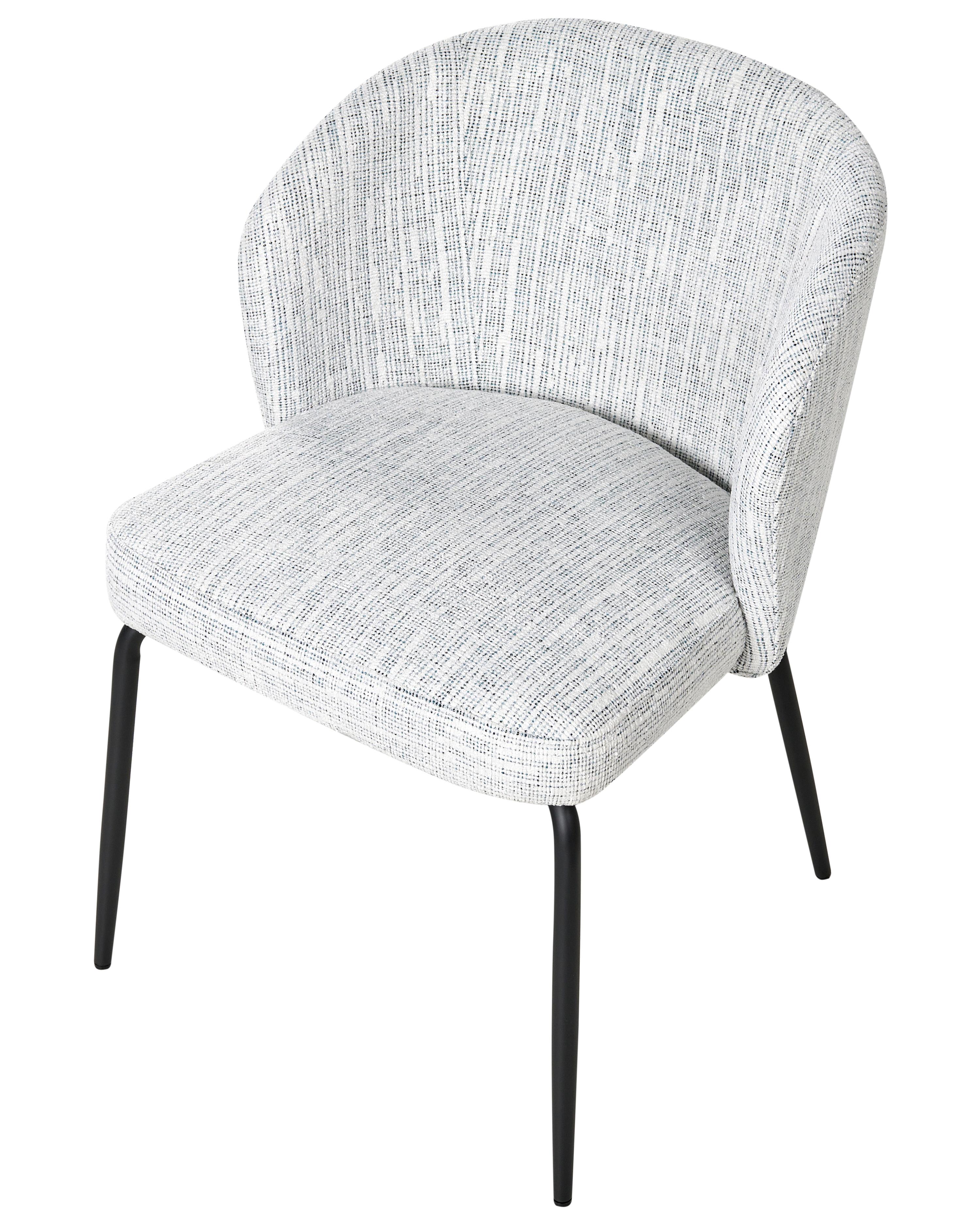Set van 2 eetkamerstoelen ZANA Stof Wit/blauw