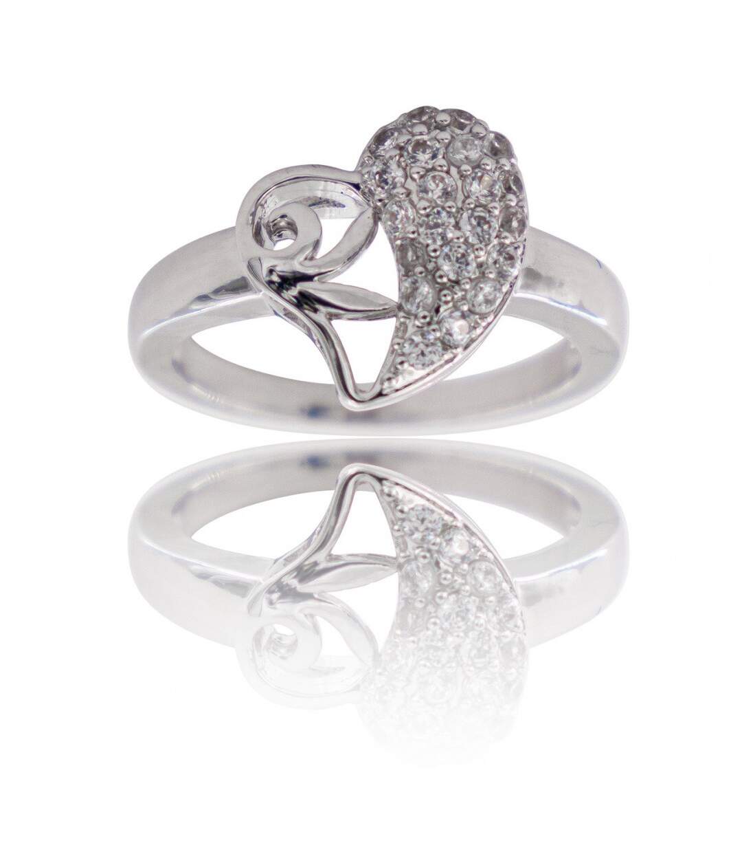 Coffret Bague Femme Rhodium Coeur TUCA