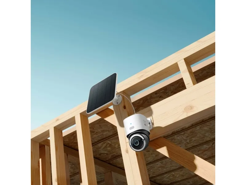 Eufy S330 - Netværksovervågningskamera - panonering / hældningsvinkel - udendørs - støvresistent/vandresistent - farve (Dag/nat) - 4K - audio - trådløs - WiFi - 4G
