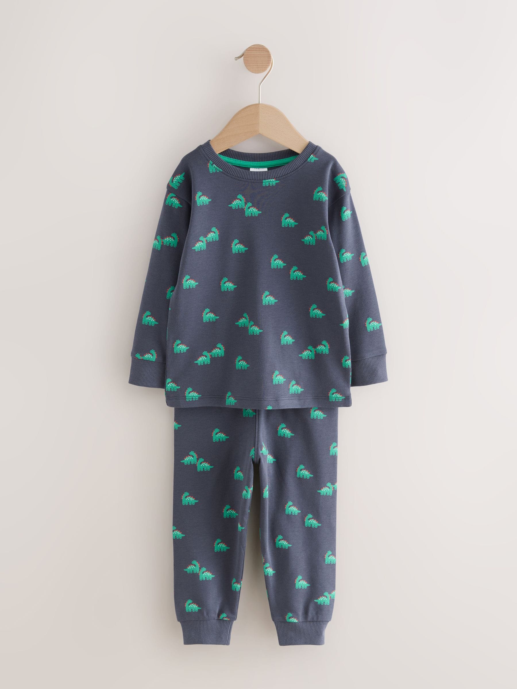 Blauw/Rood/Crème - Verpakking van 3 knusse pyjama's (9 mnd-10 jr)