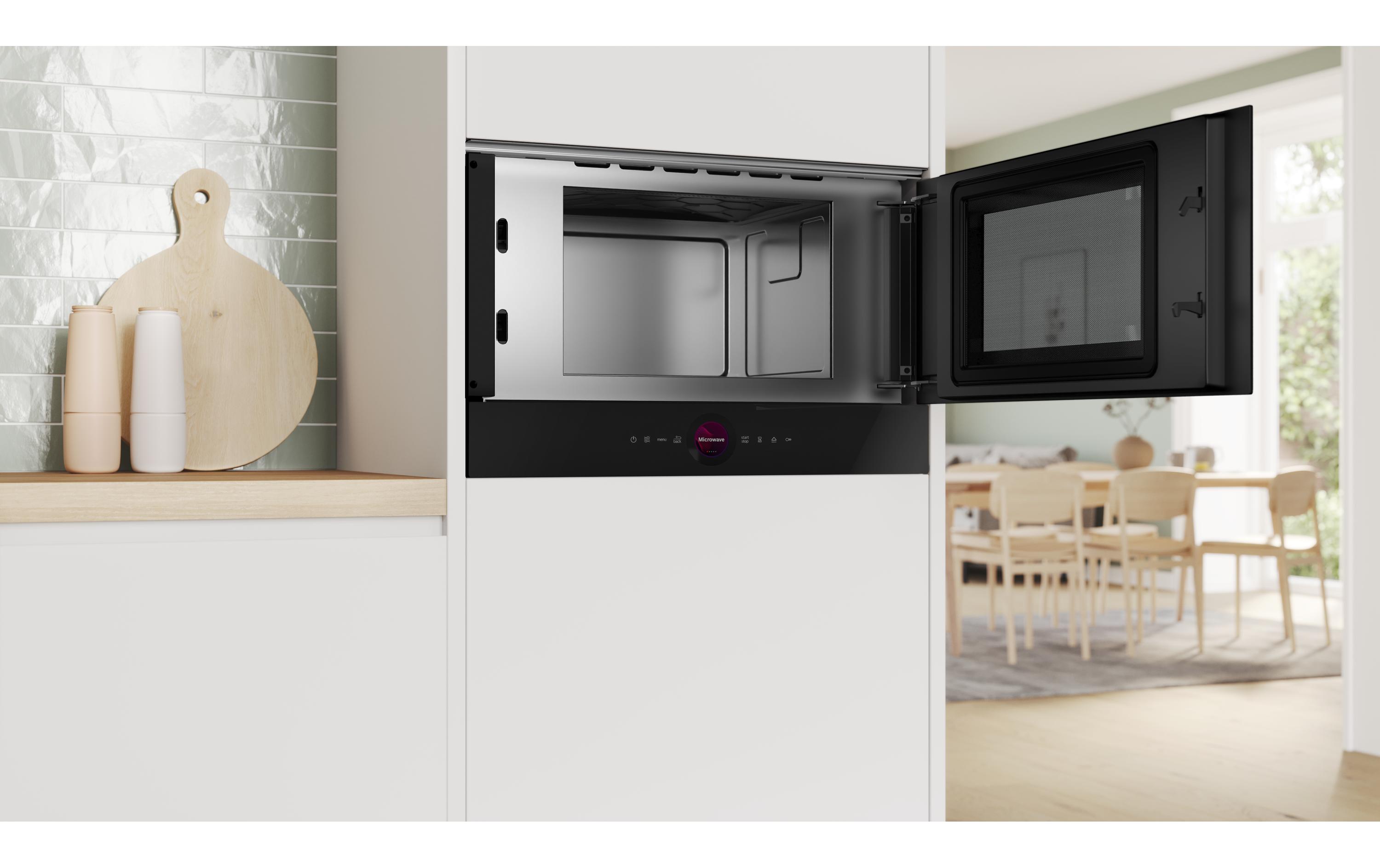 Einbaumikrowelle Serie 8 BFR7221B1 Rechts<br>Mikrowellengerät mit Inverter-Technologie