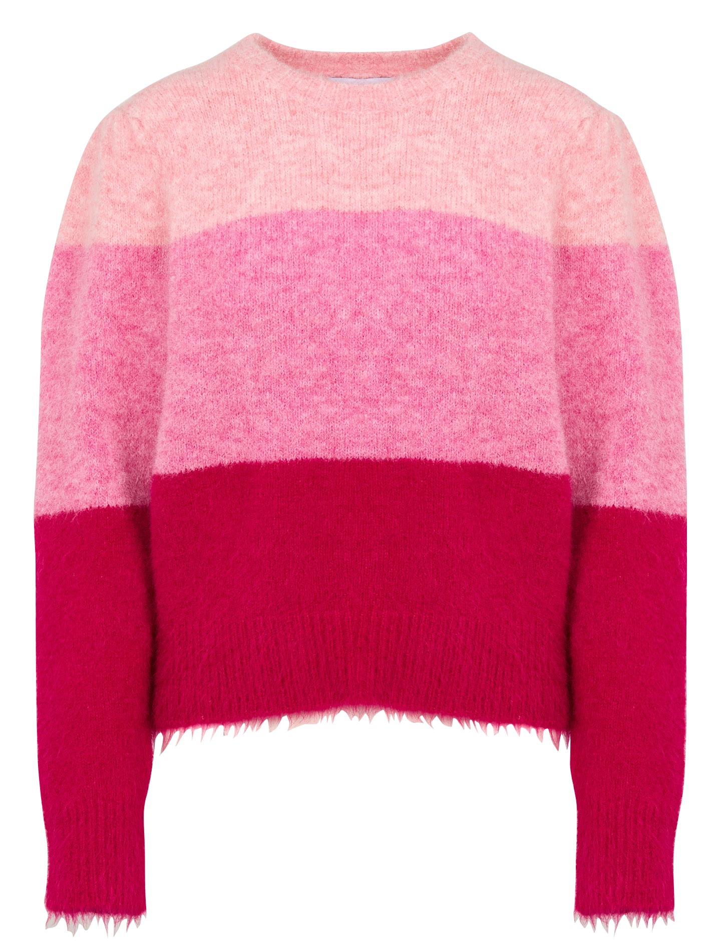 PHARLOW - Pull droit col rond imprimé| Rose