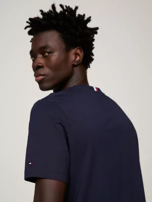 Camiseta de gola redonda com estampa de logotipo
