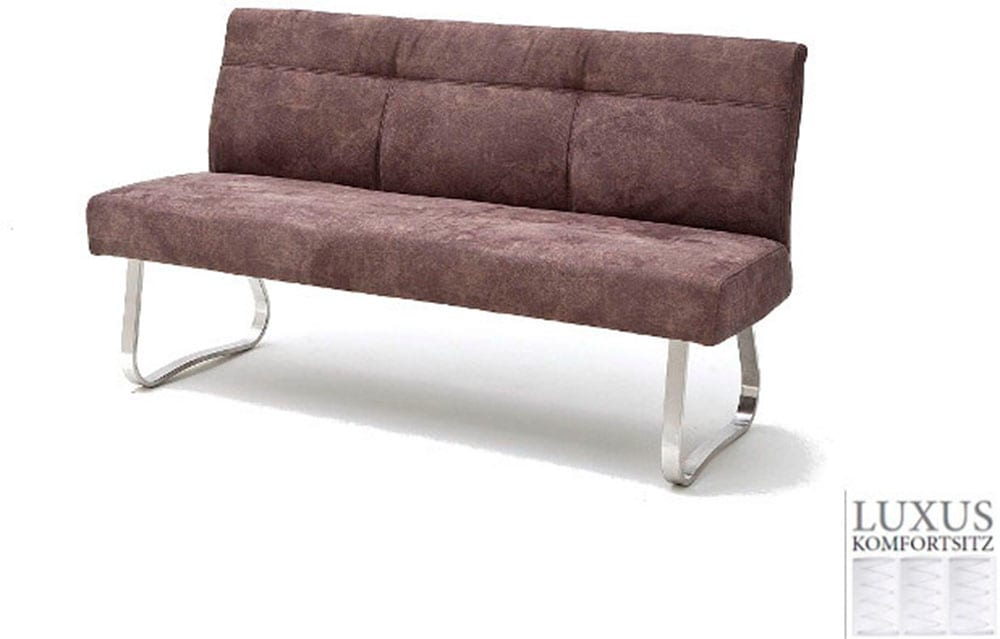 MCA furniture Polsterbank »Talena« mit einem Edelstahl Gestell, in zwei Farbvarianten und zwei Breite