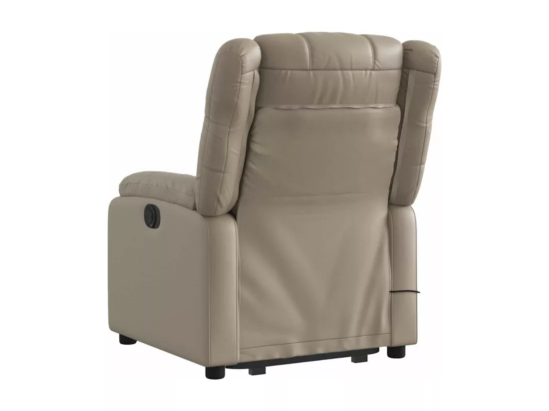 Fauteuil inclinable massant électrique cappuccino similicuir
