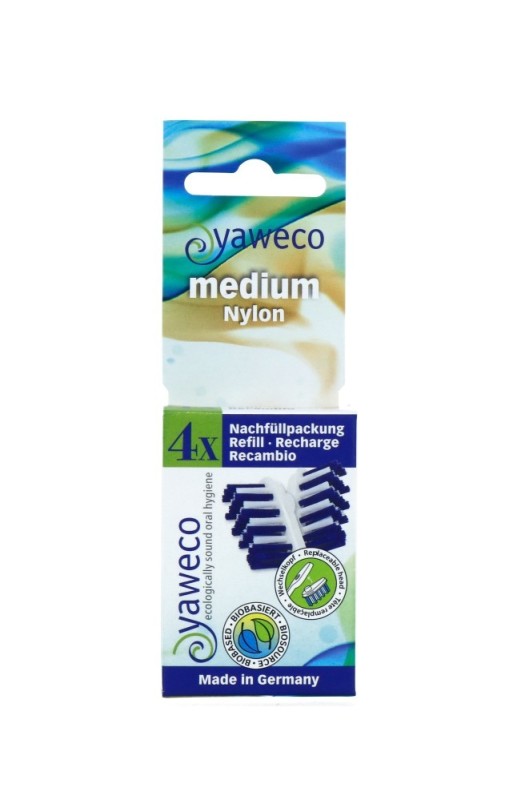 yaweco Tandenborstel Kop Navul Medium 4 Stuks