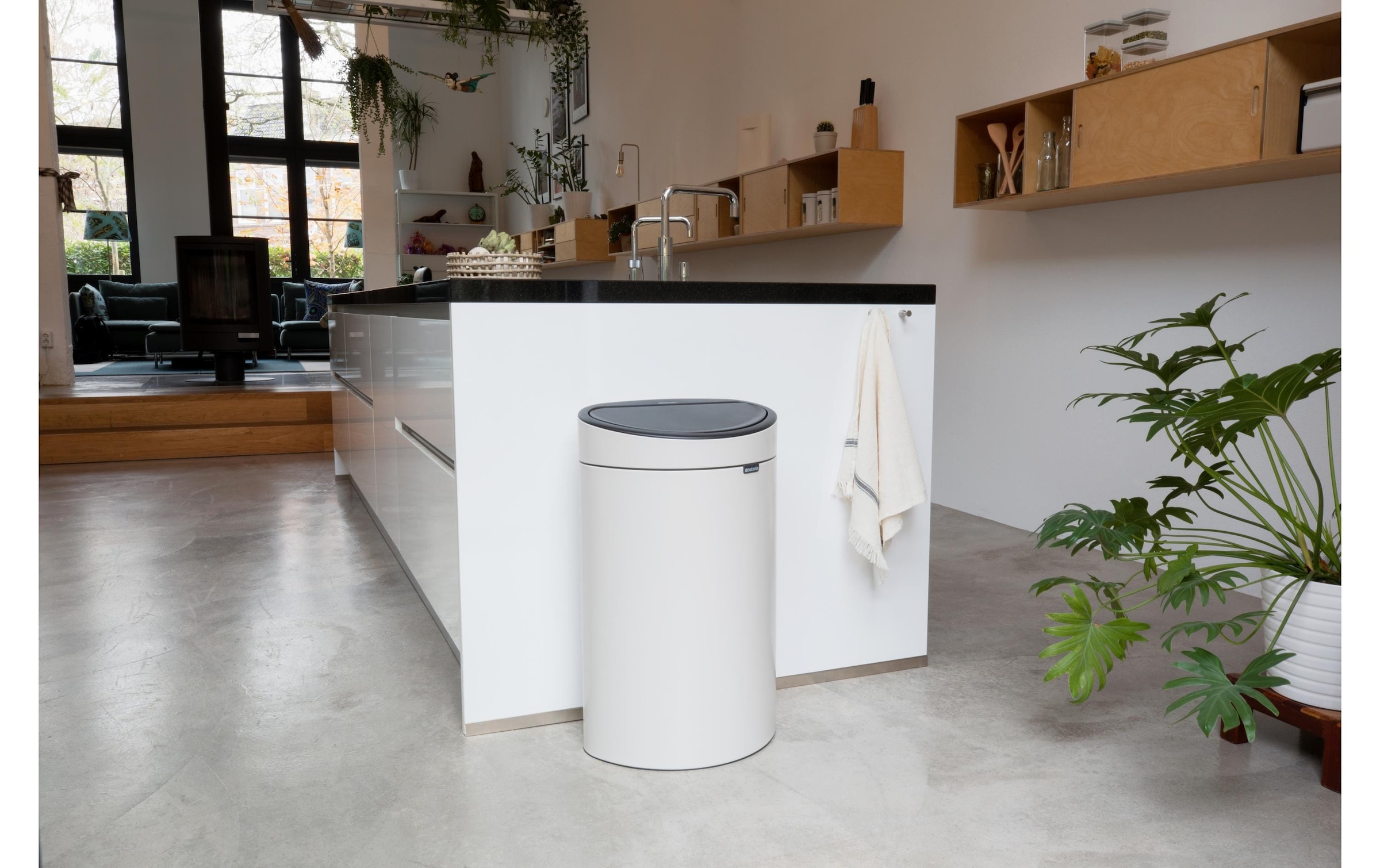 Brabantia Mülleimer »Touch Bin New 40 l Soft Beige« 1 Behälter Soft-Touch-Öffnungssystem