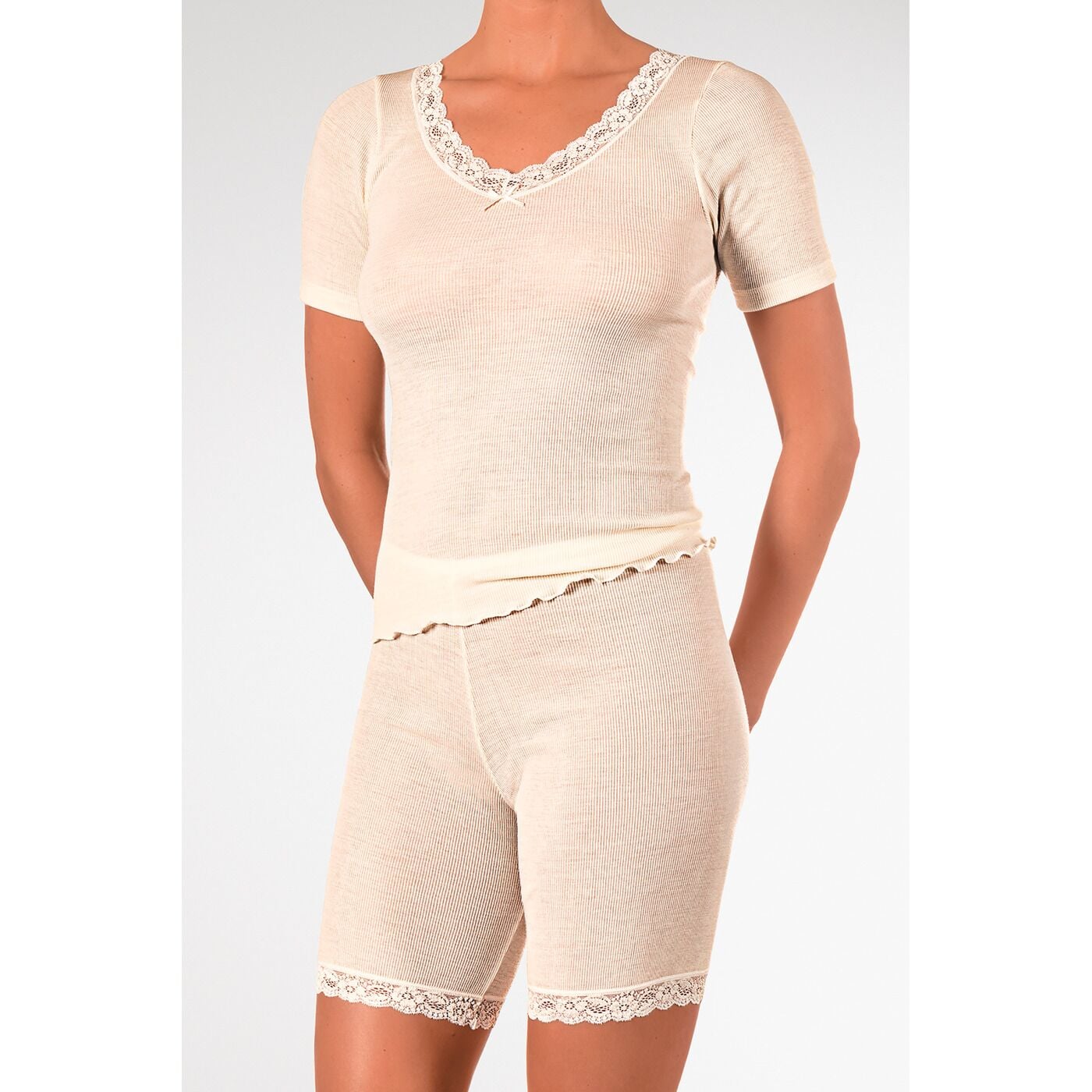 Nina von C.T-Shirt «Tabea» - Wolle-Seide Mix