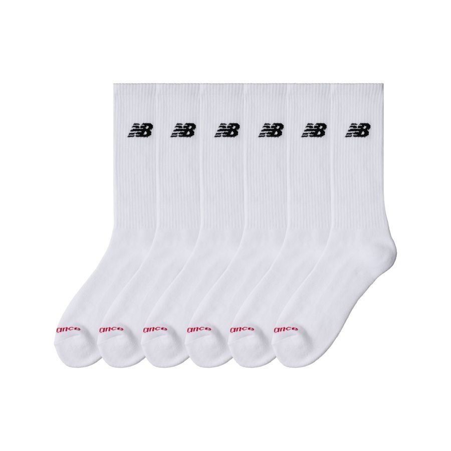 New Balance Chaussettes Everyday Crew 6-Pack - Blanc/Noir
