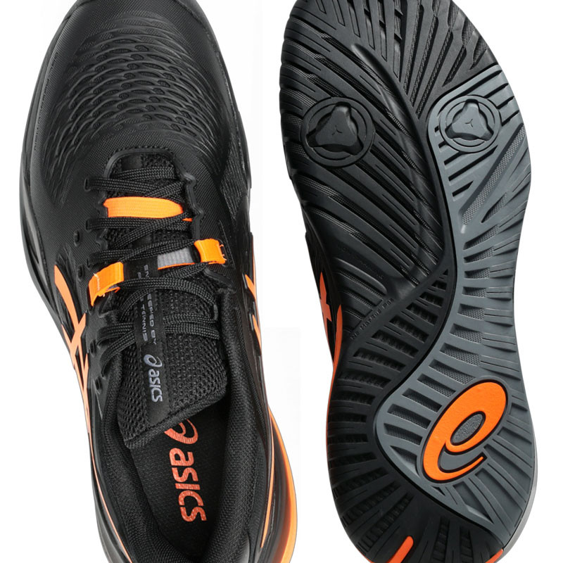 Asics Gel Resolution X noir et orange - Chaussures très résistante