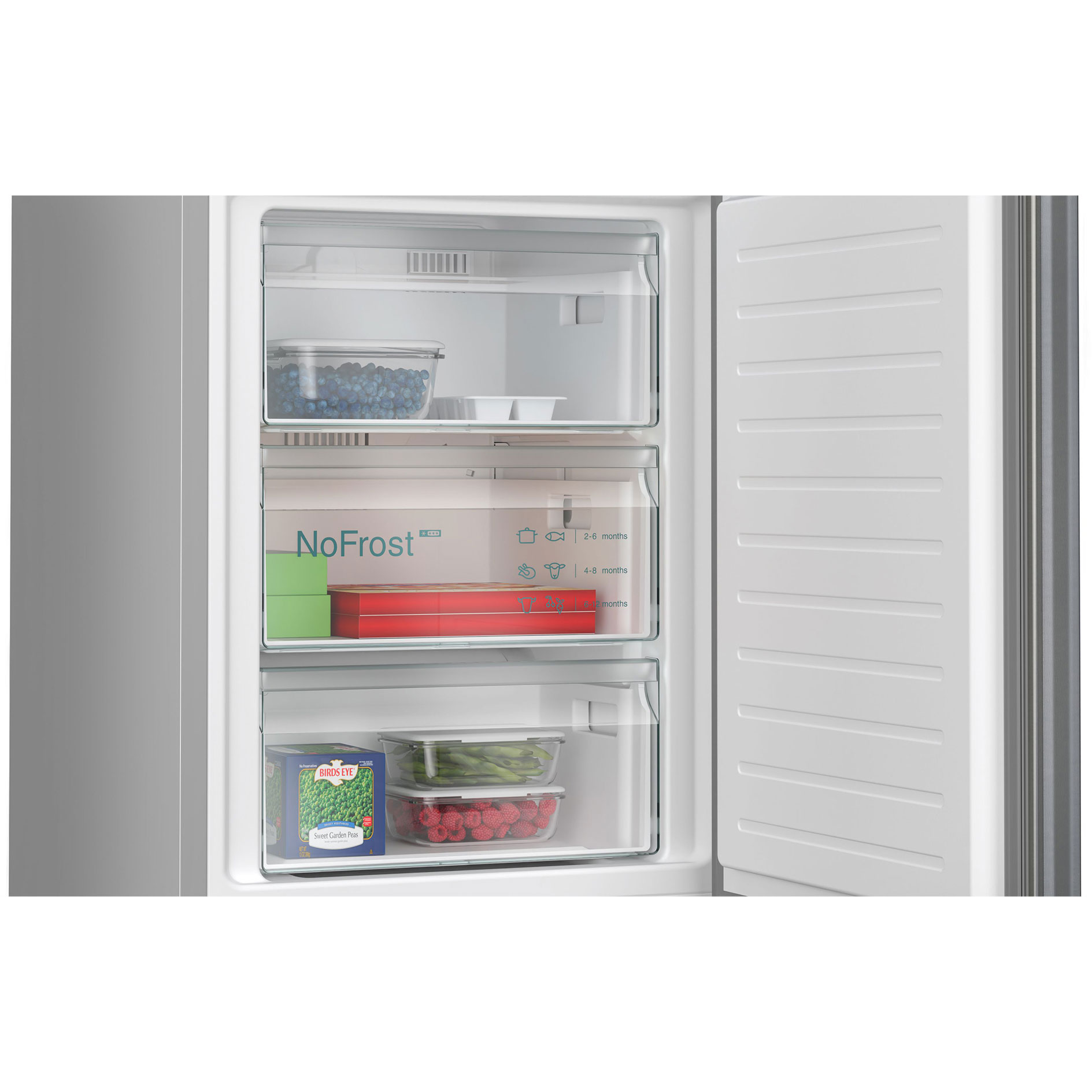 SIEMENS Kühl-Gefrierkombination KG36N2LCF - silber - C