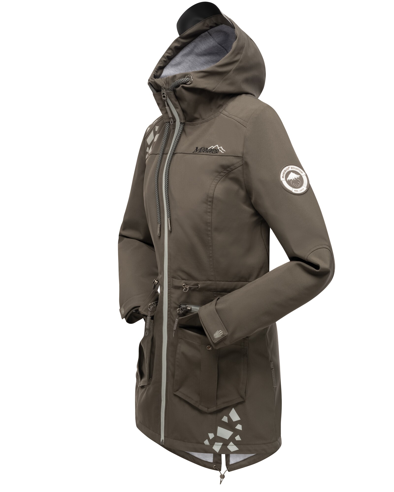 MARIKOO Damen Softshelljacke Outdoor Funktionsjacke aus Wasserabweisendem Obermaterial Ulissaa