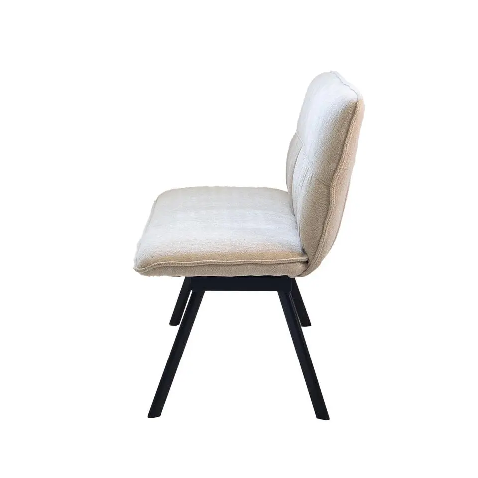Eetkamerbank Rechthoek - Beige Stof - 160x60x88cm - Harper