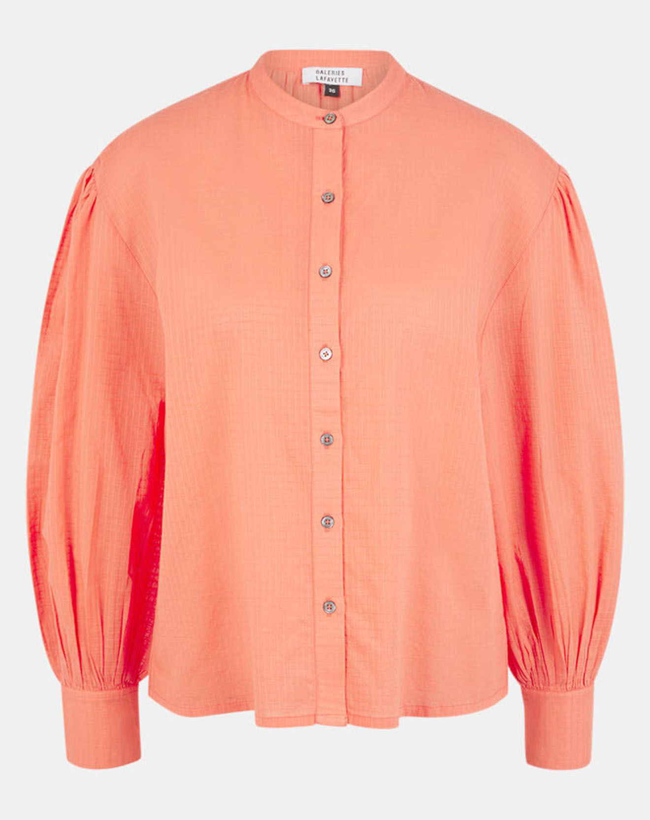 Galeries Lafayette Chemise en Coton biologique Laurie ample orange