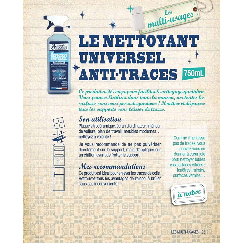 Nettoyant Universel Anti-traces Briochin - Spray 750 ml