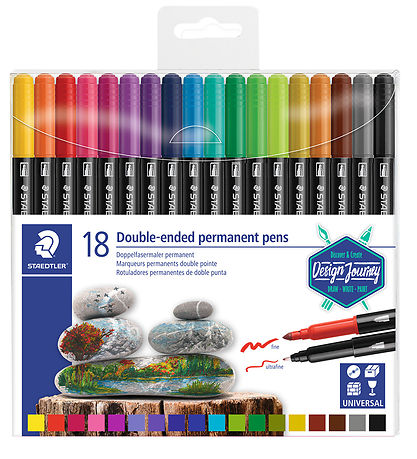 Staedtler Filzstifte - 18 st. - Doppel Permanentstift