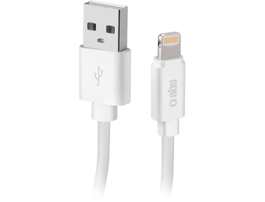SBS - Câble USB - Lightning Blanc