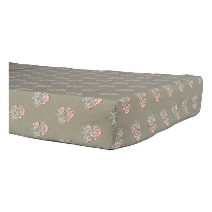 Louise Misha Drap-housse Nicole en coton bio | Vert kaki