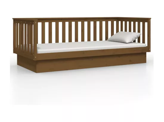 Lit de jour Marron miel 80x200 cm Bois de pin massif