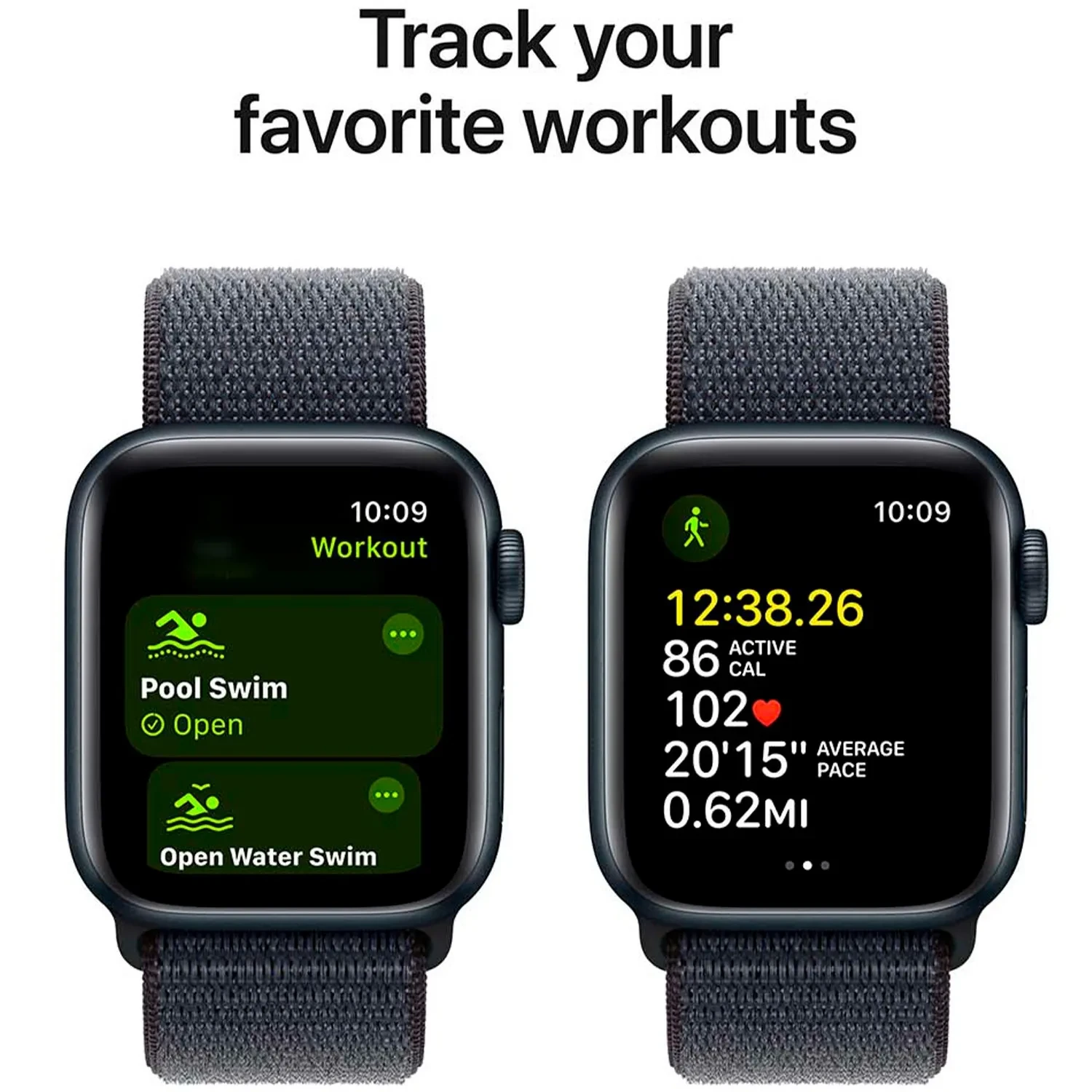 Apple Watch SE GPS 40mm Midnight Aluminium Sport Loop MXEA3