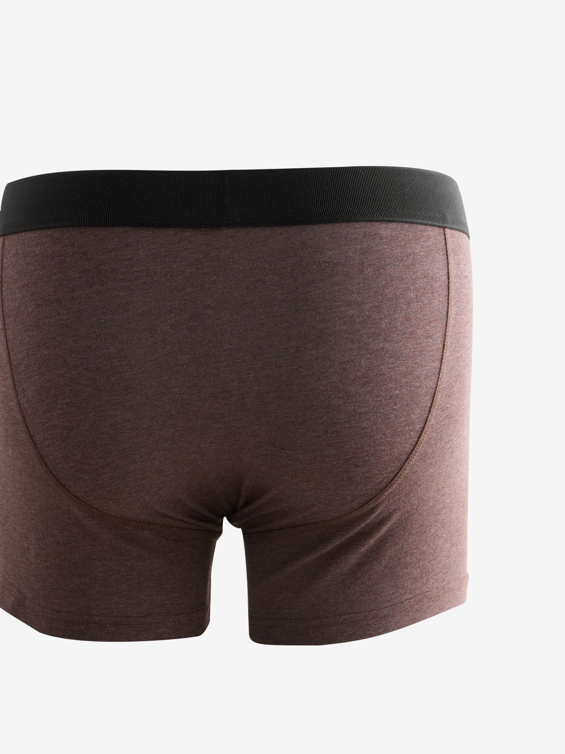 Donker rijk groen/blauw gemêleerd - Verpakking van 8 - Boxershorts met A-voorkant