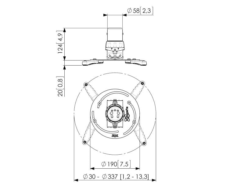 Vogel's Deckenhalterung PPC-1500 Silber Projektordeckenhalterung, silber
