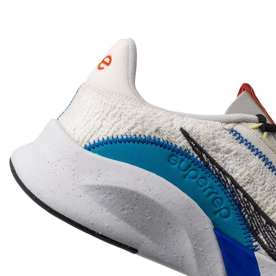 Nike Chaussures d'entraînement SuperRep Go 3 Next Nature Flyknit - Blanc/Gris/Bleu