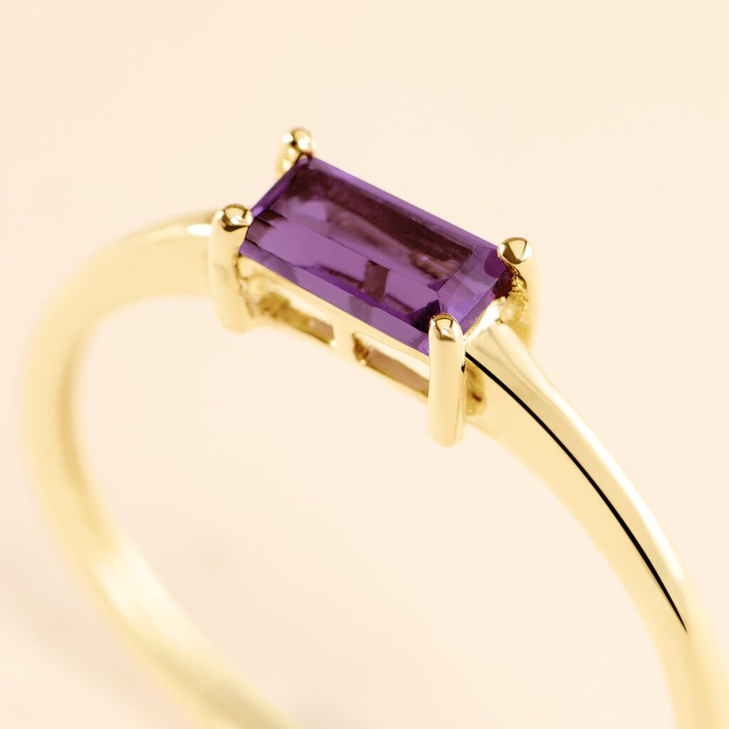 Bague Nottingham Or Jaune Améthyste
