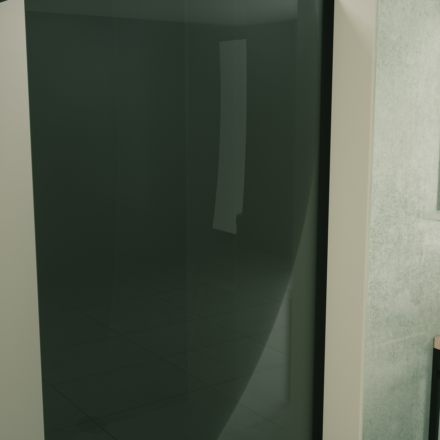 Mueller Slimline inloopdouche 110cm rookglas anti-kalk inclusief mat zwart profiel & stang