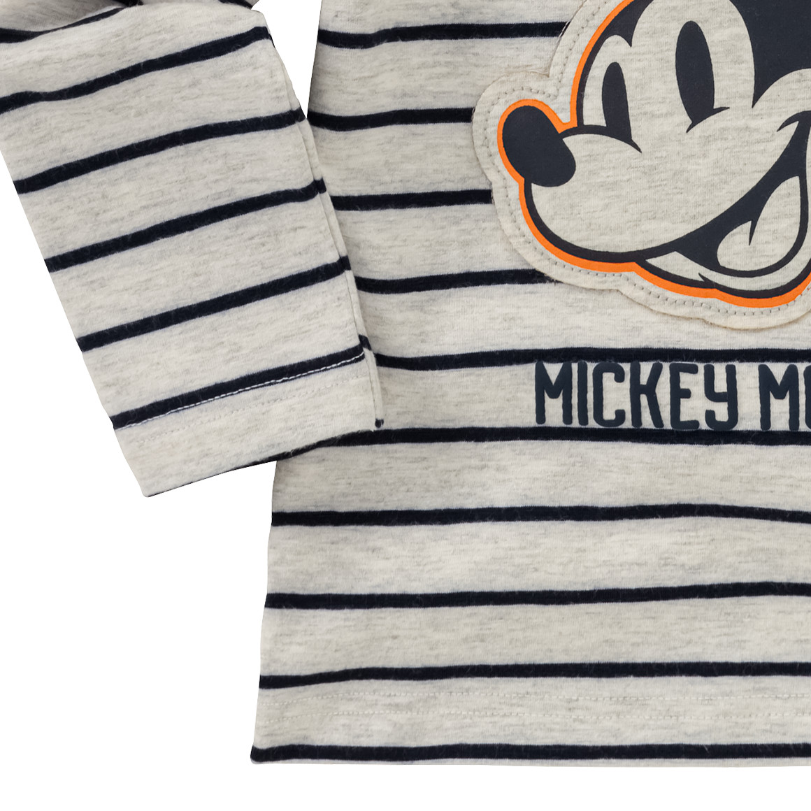 Topomini Micky Maus Langarmshirt im Ringel-Look cremeweiss / dunkelblau