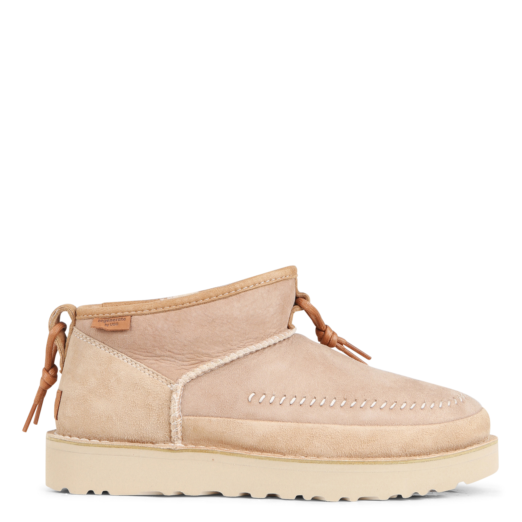 ULTRA MINI CRAFTED REGENERATE - Bottines fourrées en cuir velours | Beige