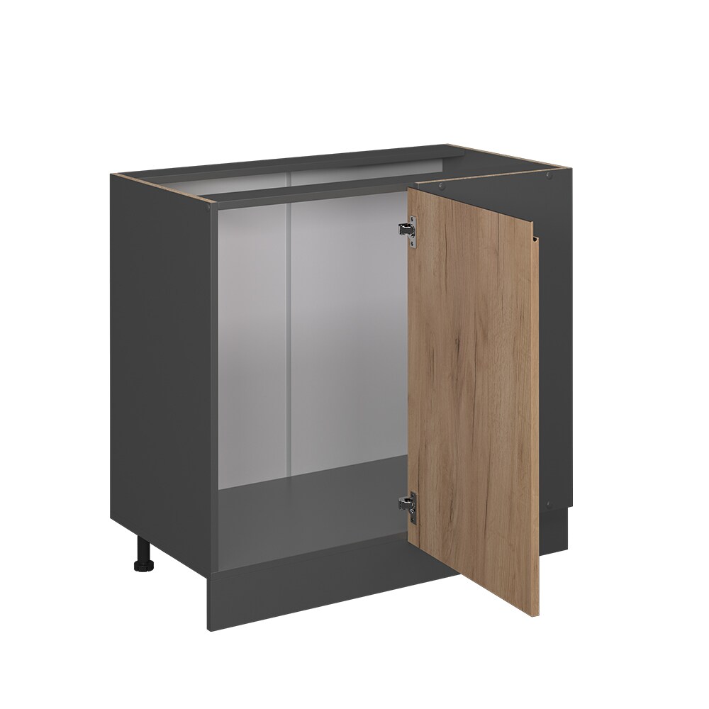 Vicco Eckunterschrank Küchenschrank Küchenmöbel R-Line J-Shape Anthrazit Eiche 86 cm modern