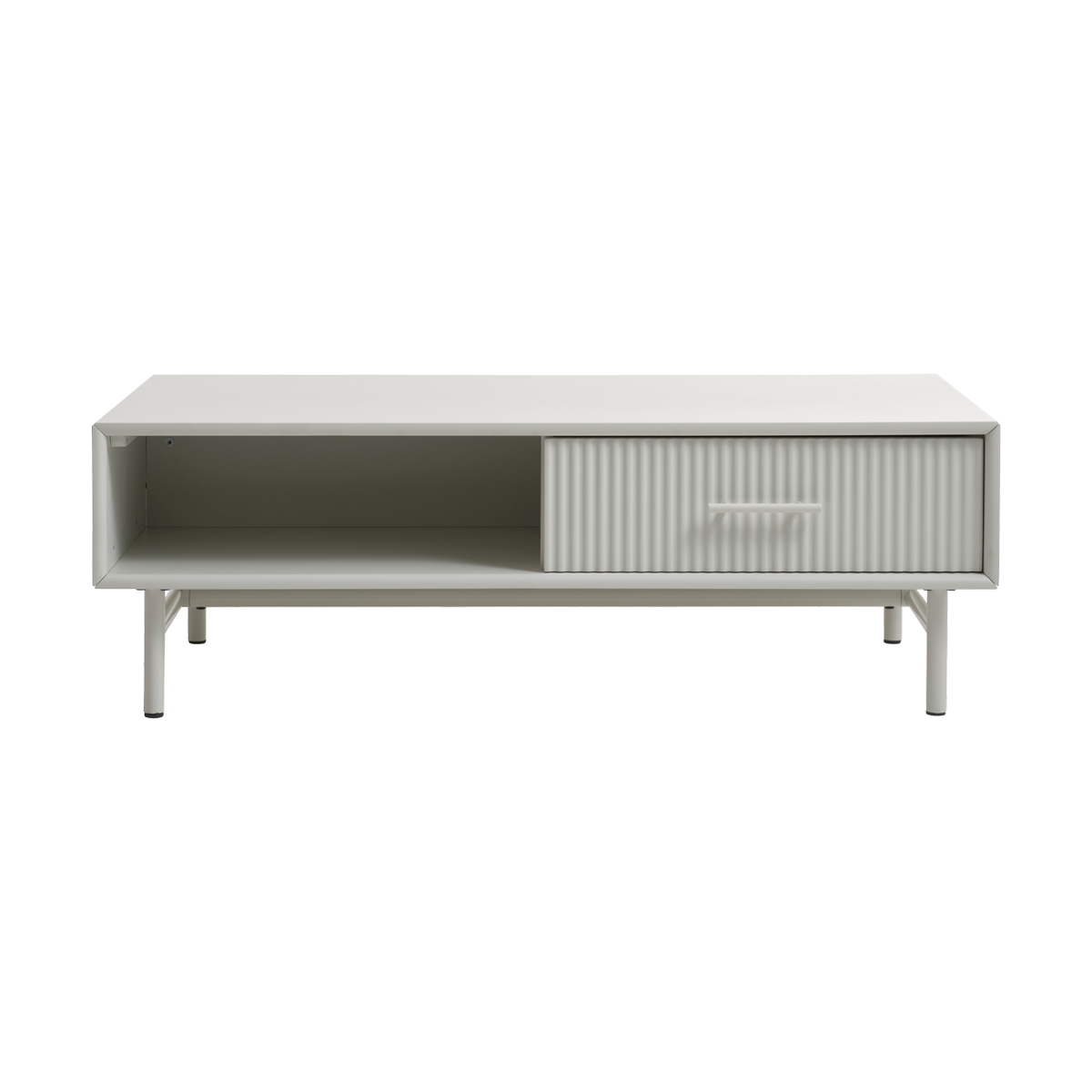 Houten salontafel Arlo met lade Grijs