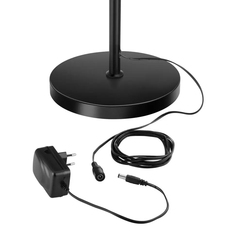 tectake Vloerlamp Auralis LED 20W, leeslamp, dimbaar, Zwart