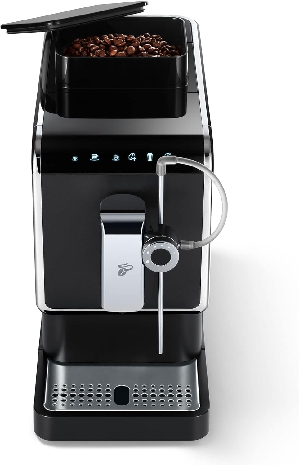 Tchibo Kaffeevollautomat Esperto Pro, inkl. passender Milchkaraffe aus Glas, perfekter Kaffeegenuss für Caffè Crema, Espresso und Milchspezialitäten, 600ml Milchbehälter, anthrazit