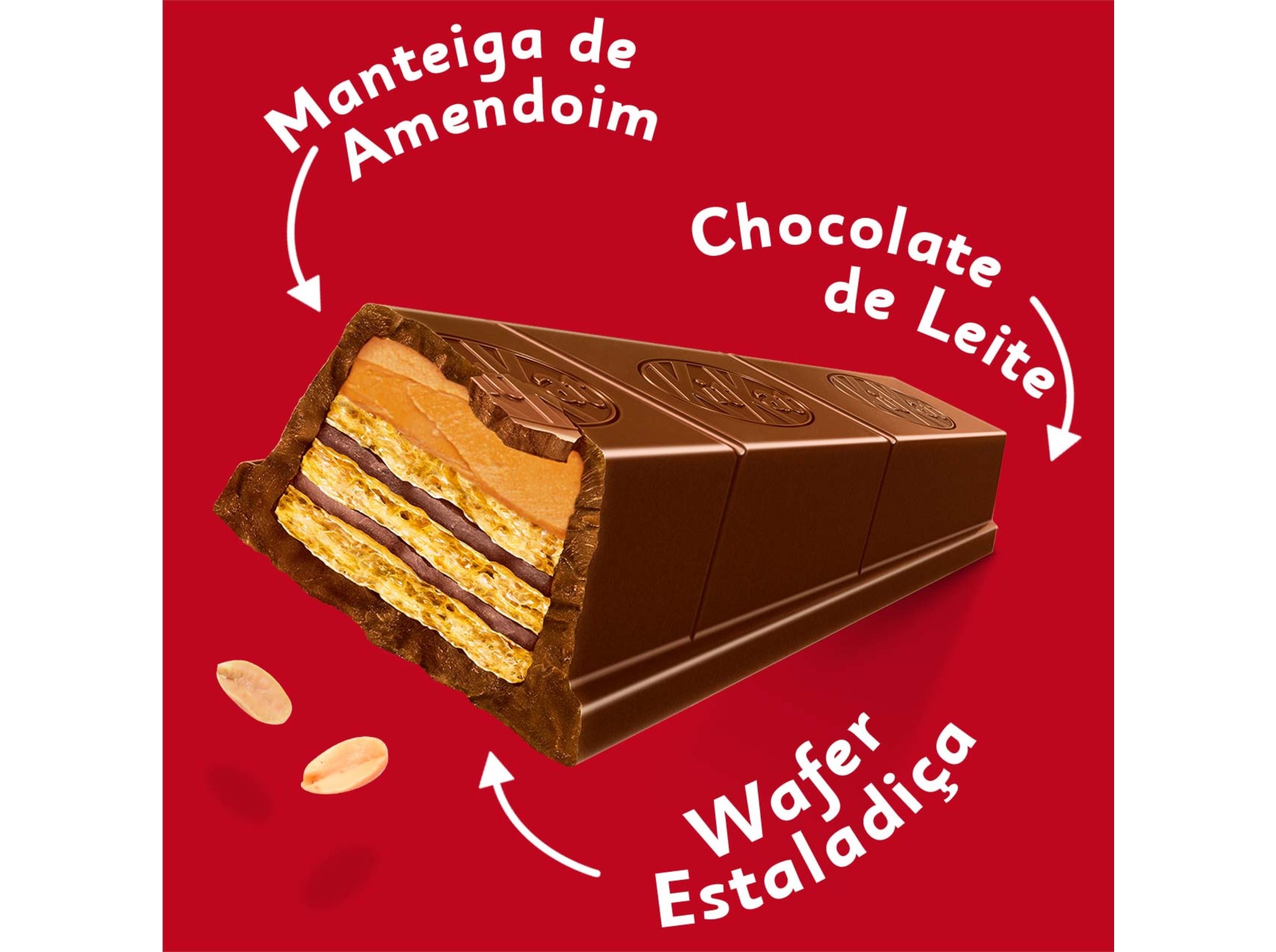 SNACK DE CHOCOLATE KITKAT CHUNKY MANTEIGA AMENDOIM 4X42G