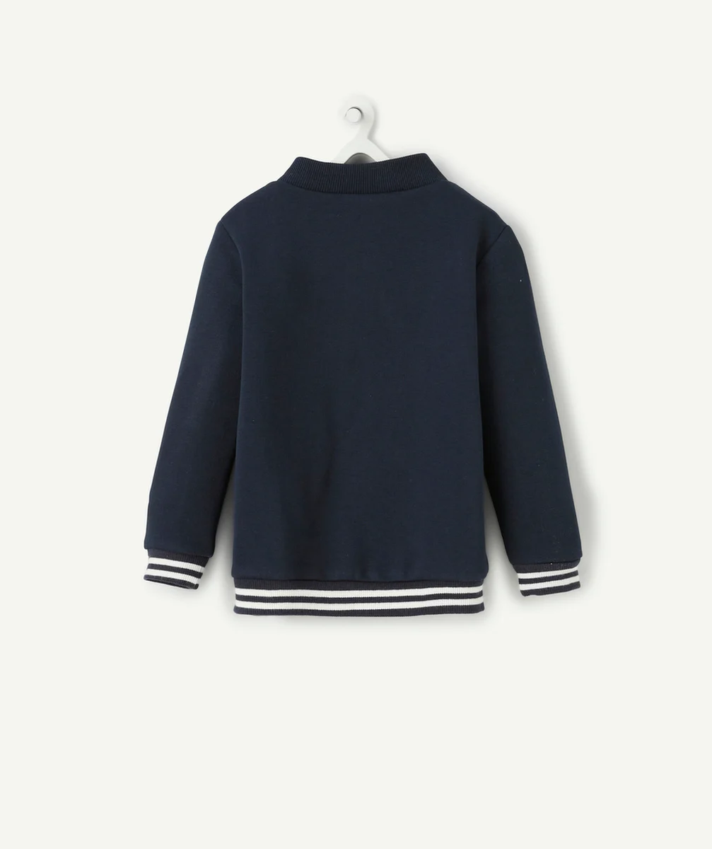 GILET STYLE TEDDY BÉBÉ GARÇON EN FIBRES RECYCLÉES BLEU MARINE